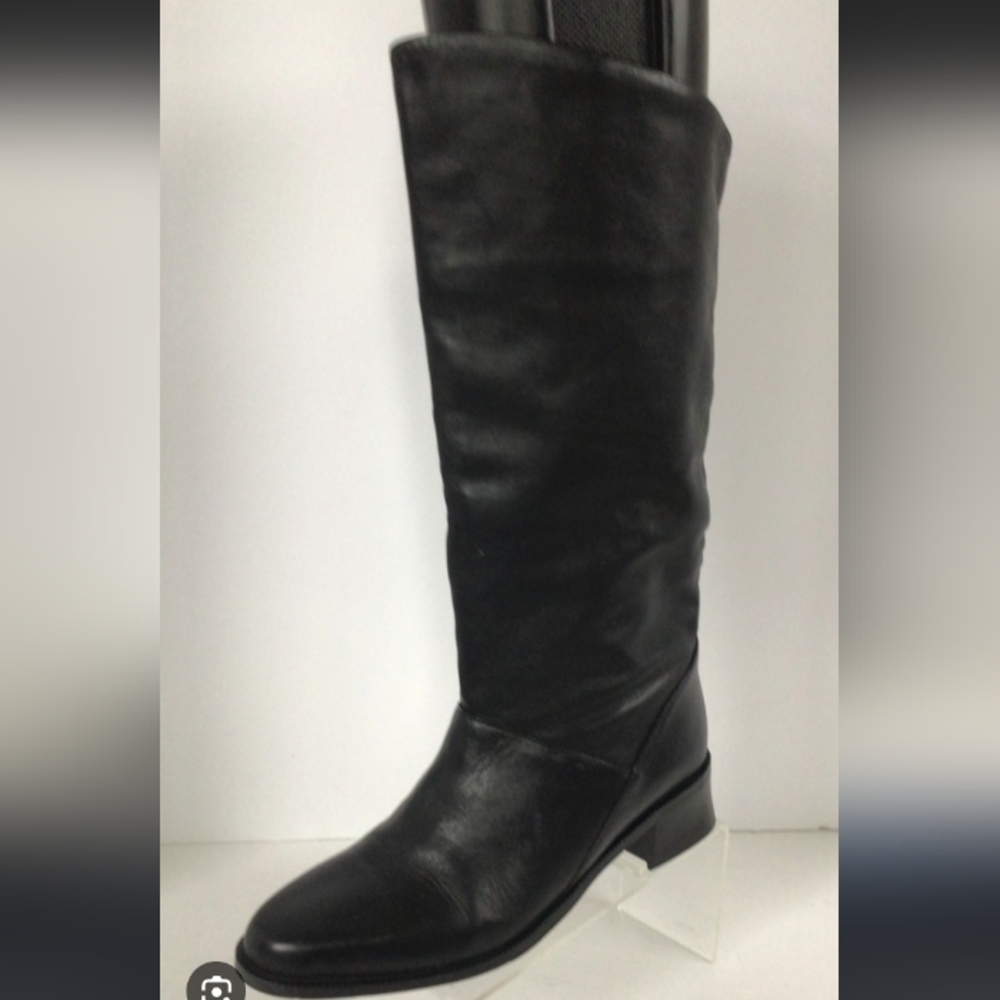 Black Knee black leather riding boots,Amanda Smith Shara.Size 7.New Condition.